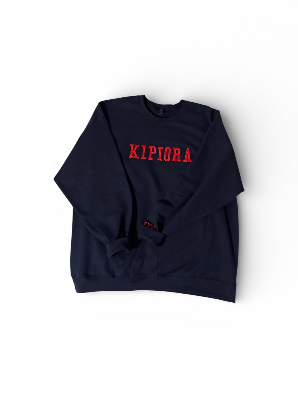 KIPIORA Signature Crewneck - Navy/Red Embroidery