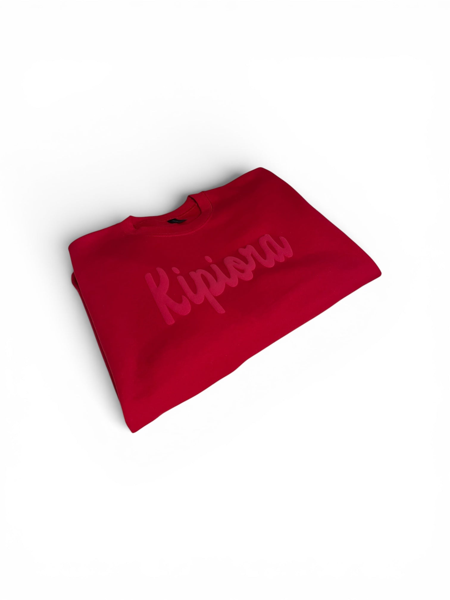 KIPIORA Form Crewneck - Red/Tonal Felt Embroidery